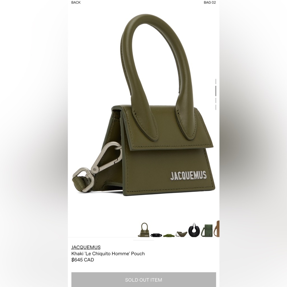 Jacquemus Green Mini Bag with Trapezoidal Design - Picture 3 of 3